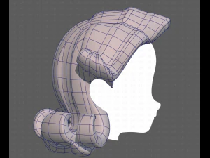 Base Hair for girl V20 3D Model