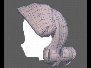 Base Hair for girl V20 3D Model