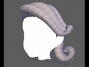 Base Hair for girl V20 3D Model