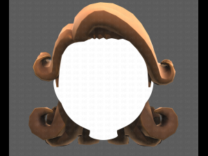Base Hair for girl V20 3D Model