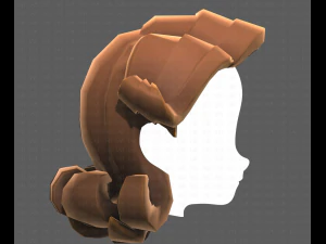 Base Hair for girl V20 3D Model
