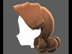 Base Hair for girl V20 3D Model