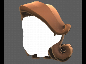 Base Hair for girl V20 3D Model