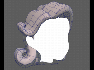 Base Hair for girl V20 3D Model