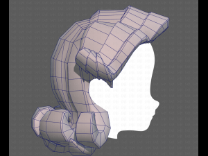 Base Hair for girl V20 3D Model
