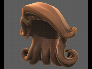 Base Hair for girl V20 3D Model