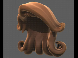 Base Hair for girl V20 3D Model