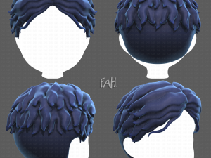 Base Hair for Boy V19 3D मॉडल