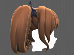 Base Hair for girl V21 Modèle 3D