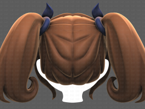 Base Hair for girl V21 Modèle 3D