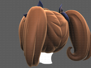 Base Hair for girl V21 Modèle 3D