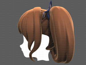 Base Hair for girl V21 Modèle 3D