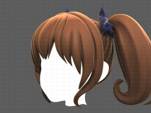 Base Hair for girl V21 Modèle 3D