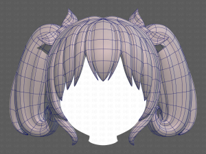 Base Hair for girl V21 Modèle 3D