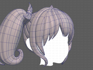 Base Hair for girl V21 Modèle 3D