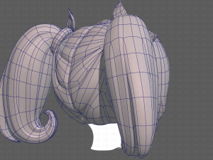 Base Hair for girl V21 Modèle 3D