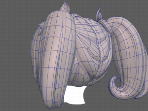 Base Hair for girl V21 Modèle 3D