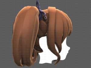 Base Hair for girl V21 Modèle 3D