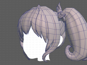 Base Hair for girl V21 Modèle 3D