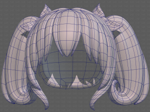 Base Hair for girl V21 Modèle 3D
