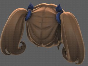 Base Hair for girl V21 Modèle 3D
