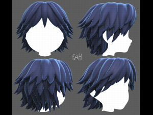 Base Hair for Boy V21 3D मॉडल