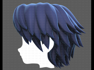 Base Hair for Boy V21 3D 模型