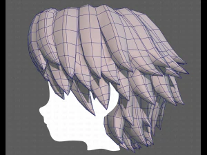 Base Hair for Boy V21 3D Model
