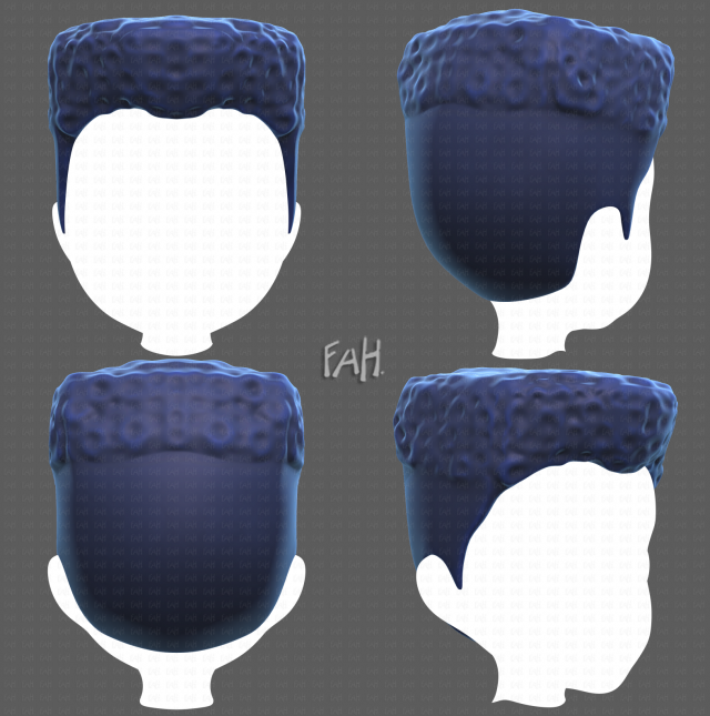 Base Hair for Boy V22 3D Модель .c4d .max .obj .3ds .fbx .stl .blend 