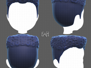 Base Hair for Boy V22 Model 3D