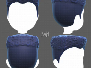 Baza do włos&oacute;w dla chłopca V22 Model 3D