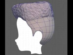 Base Hair for Boy V22 3D Model