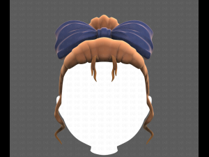 Base Hair for girl V23 3D Модель