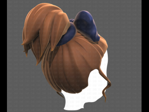 Base Hair for girl V23 3D Модель