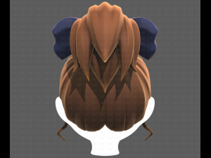 Base Hair for girl V23 3D Модель