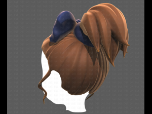 Base Hair for girl V23 3D Модель