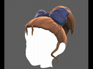 Base Hair for girl V23 3D Модель