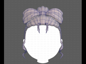 Base Hair for girl V23 3D Модель