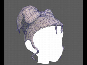 Base Hair for girl V23 3D Модель