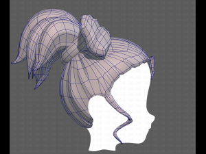 Base Hair for girl V23 3D Модель