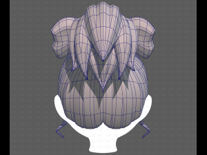 Base Hair for girl V23 3D Модель
