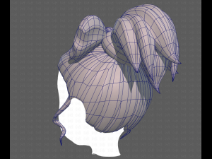 Base Hair for girl V23 3D Модель