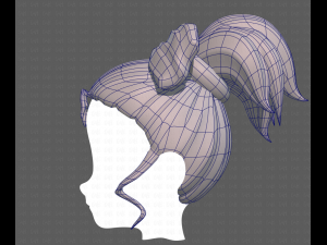 Base Hair for girl V23 3D Модель