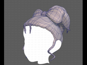Base Hair for girl V23 3D Модель