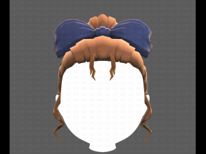 Base Hair for girl V23 3D Модель