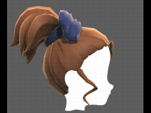 Base Hair for girl V23 3D Модель