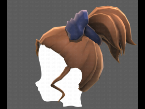 Base Hair for girl V23 3D Модель