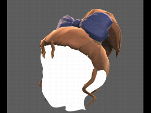 Base Hair for girl V23 3D Модель
