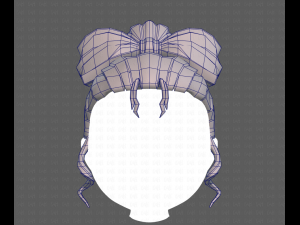 Base Hair for girl V23 3D Модель