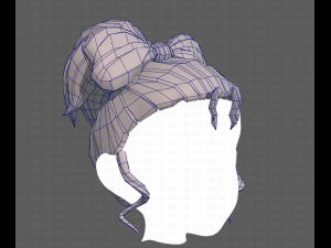 Base Hair for girl V23 3D Модель